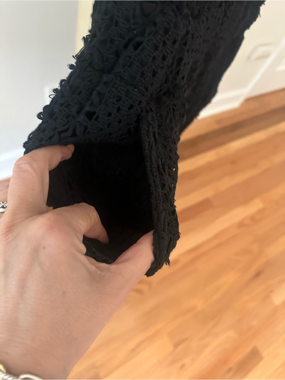 HYFVE Black Crochet Short Sleeve Romper - Picture 3 of 6